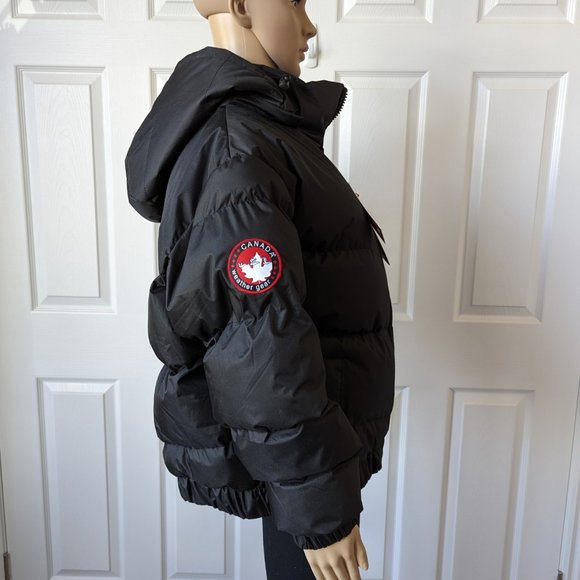 NWT Black Canada Weather Gear Bubble Bomber Jacket with Hood Women's Siz… - Picture 8 of 14